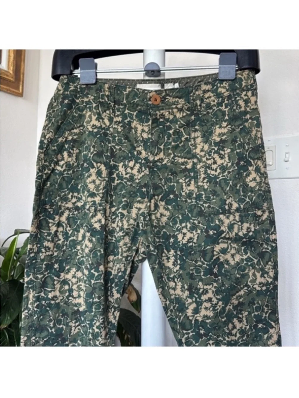 Anthropologie Hei Hei Sylvan Camo Moto Pants Sz 31 Camo Casual Ankle length